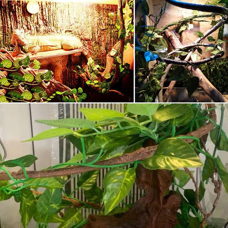 Hamiledyi Lizard Climbing Jungle Vines 9.8FT Bearded Dragon Tank Accessories Bendable Vine Artificial Branch Reptile Tank Habitat Decor for Gecko, Snakes,Chameleon,Bearded Dragon - Image 5